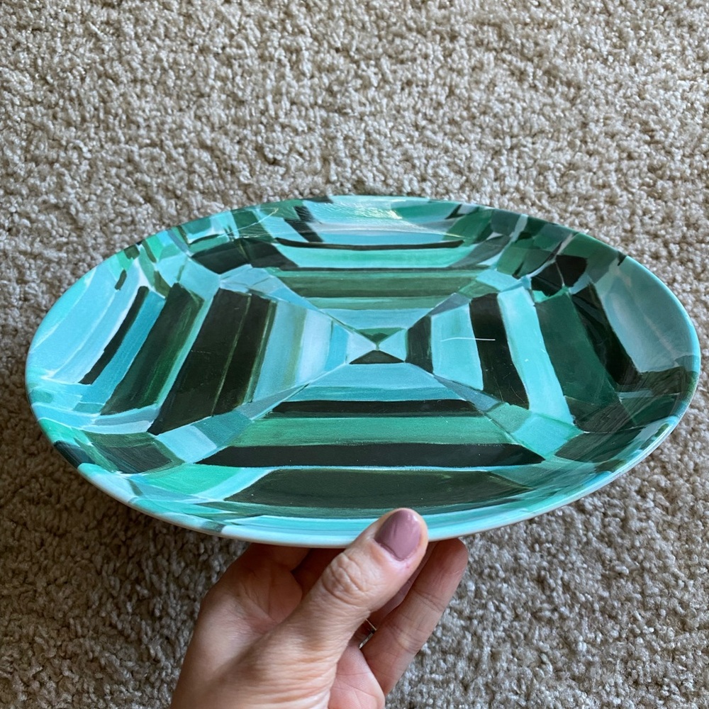 Ashley Longshore Emerald Gem Porcelain Plates - Picture 11 of 15